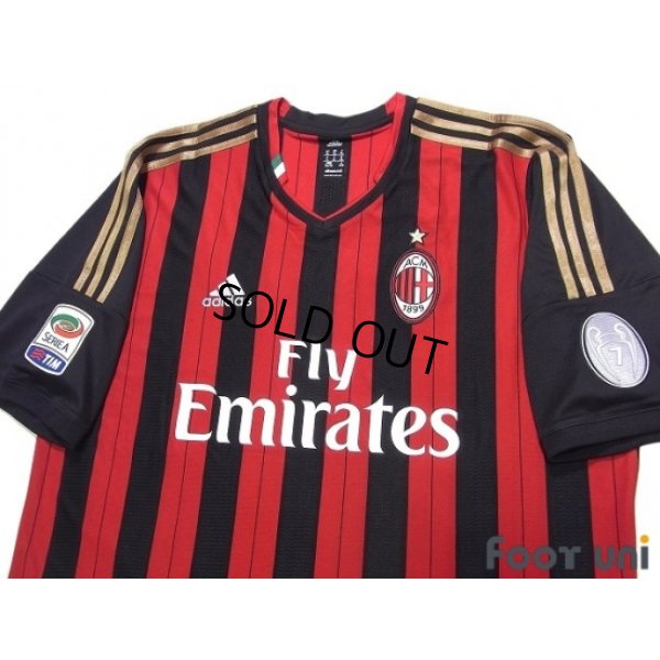 Photo3: AC Milan 2013-2014 Home Shirt #10 Keisuke Honda Serie A Tim Patch/Badge w/tags