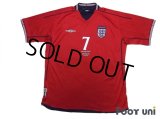 England 2002 Away Shirt #7 Beckham ARGENTINA v ENGLAND 7·6·2002 w/tags