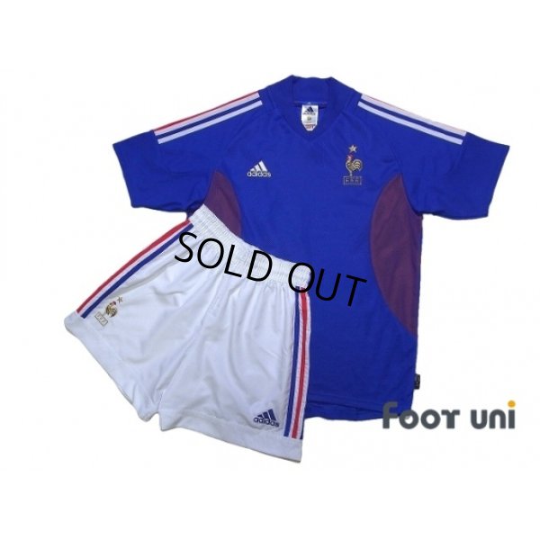 Photo1: France 2002 Home Shirt and Shorts Set