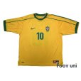 Photo1: Brazil 1998 Home Shirt #10 Rivaldo (1)