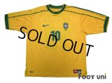 Brazil 1998 Home Shirt #10 Rivaldo