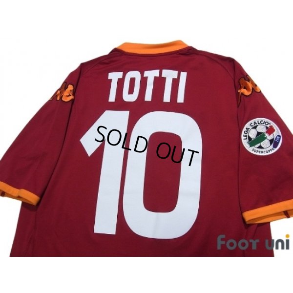 Photo4: AS Roma 2007-2008 Home Shirt #10 Totti Supercoppa Patch/Badge Coppa Italia Patch/Badge