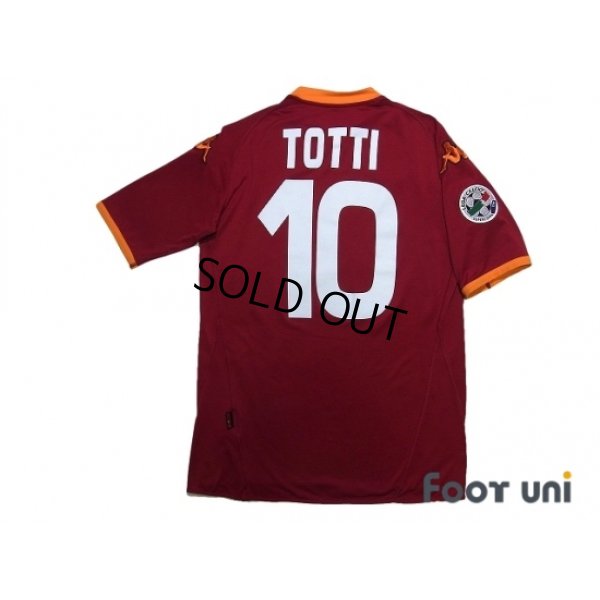 Photo2: AS Roma 2007-2008 Home Shirt #10 Totti Supercoppa Patch/Badge Coppa Italia Patch/Badge