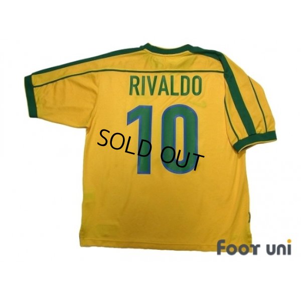 Photo2: Brazil 1998 Home Shirt #10 Rivaldo