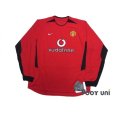 Photo1: Manchester United 2002-2004 Home Long Sleeve Shirt w/tags (1)