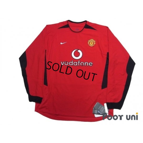 Photo1: Manchester United 2002-2004 Home Long Sleeve Shirt w/tags