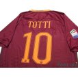 Photo4: AS Roma 2016-2017 Home Shirt #10 Totti Serie A Tim Patch/Badge w/tags