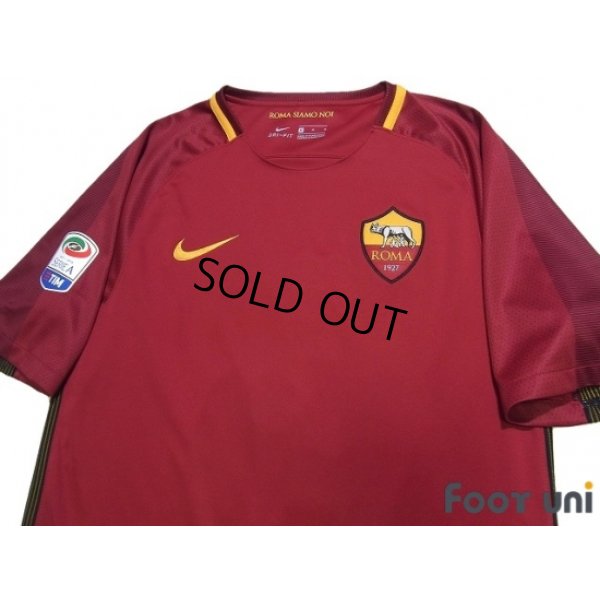 Photo3: AS Roma 2017-2018 Home Shirt #6 Strootman Serie A Tim Patch/Badge
