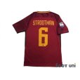 Photo2: AS Roma 2017-2018 Home Shirt #6 Strootman Serie A Tim Patch/Badge (2)