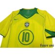 Photo3: Brazil 2004 Home Shirt #10 Ronaldinho