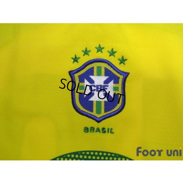 Photo6: Brazil 2004 Home Shirt #10 Ronaldinho