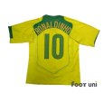 Photo2: Brazil 2004 Home Shirt #10 Ronaldinho (2)