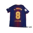 Photo2: FC Barcelona 2017-2018 Home Authentic Shirts and shorts Set #8 A.Iniesta Copa Delrey Patch/Badge (2)