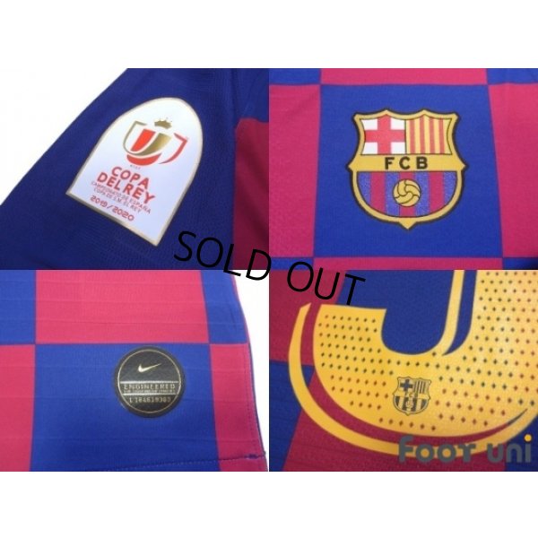 Photo6: FC Barcelona 2019-2020 Home Authentic Shirts and shorts Set #5 Sergio Busquets Copa Delrey Patch/Badge