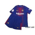 Photo1: FC Barcelona 2017-2018 Home Authentic Shirts and shorts Set #8 A.Iniesta Copa Delrey Patch/Badge (1)