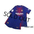 FC Barcelona 2017-2018 Home Authentic Shirts and shorts Set #8 A.Iniesta Copa Delrey Patch/Badge