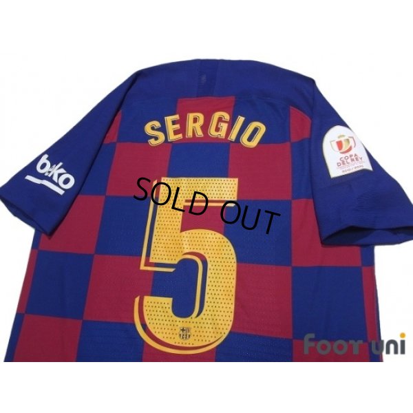Photo4: FC Barcelona 2019-2020 Home Authentic Shirts and shorts Set #5 Sergio Busquets Copa Delrey Patch/Badge