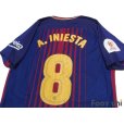 Photo4: FC Barcelona 2017-2018 Home Authentic Shirts and shorts Set #8 A.Iniesta Copa Delrey Patch/Badge