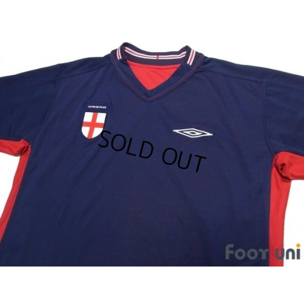 Photo6: England 2002 Away Reversible Shirts and shorts Set