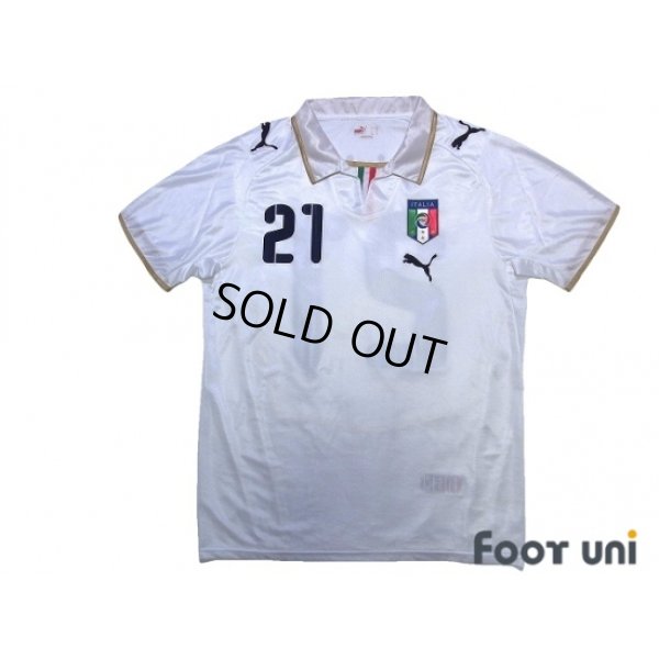 Photo1: Italy 2008 Away Shirt #21 Pirlo