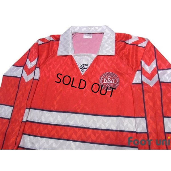 Photo3: Denmark Euro 1988 Home Long Sleeve Shirt