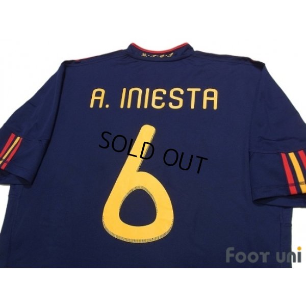 Photo4: Spain 2010 Away Shirt #6 A.Iniesta