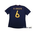 Photo2: Spain 2010 Away Shirt #6 A.Iniesta (2)