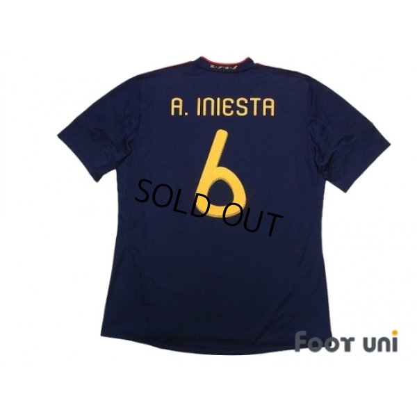 Photo2: Spain 2010 Away Shirt #6 A.Iniesta