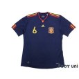 Photo1: Spain 2010 Away Shirt #6 A.Iniesta (1)