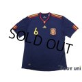 Spain 2010 Away Shirt #6 A.Iniesta