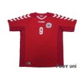 Photo1: Denmark Euro 2004 Home Shirt #9 Tomasson (1)