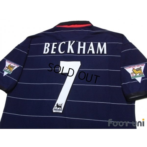 Photo4: Manchester United 1999-2000 Away Shirt #7 Beckham Champions 1998-1999 The F.A. Premier League Patch/Badge