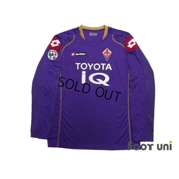 Photo1: Fiorentina 2008-2009 Home Long Sleeve Shirt #11 Gilardino Lega Calcio Serie A Tim Patch/Badge