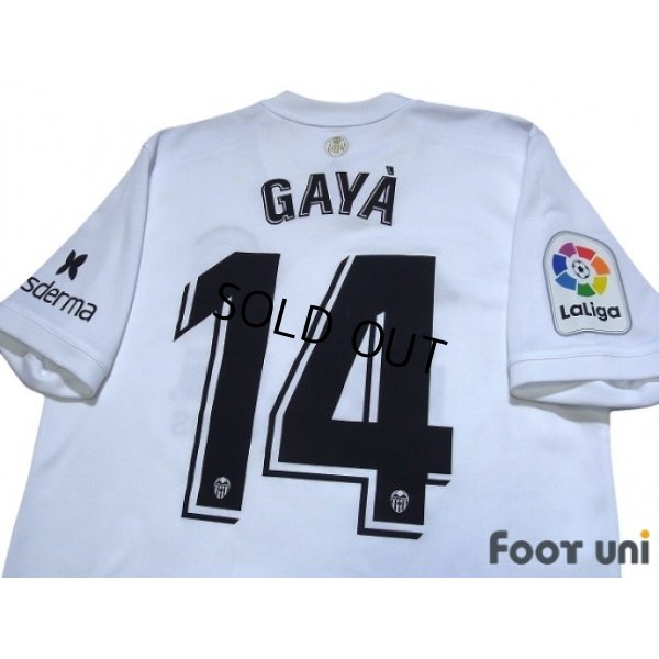 Photo4: Valencia 2018-2019 Home Centenario Shirt #14 Jose Luis Gaya La Liga Patch/Badge