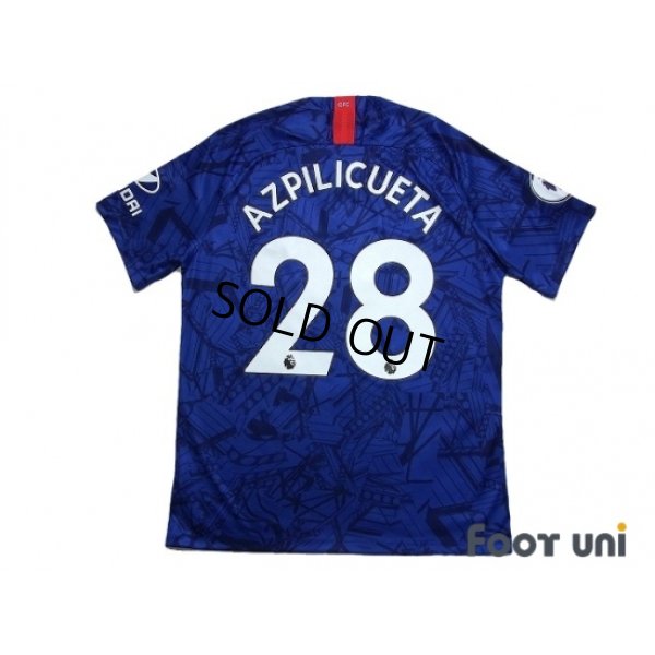 Photo2: Chelsea 2019-2020 Home Shirt #28 Azpilicueta Premier League Patch/Badge