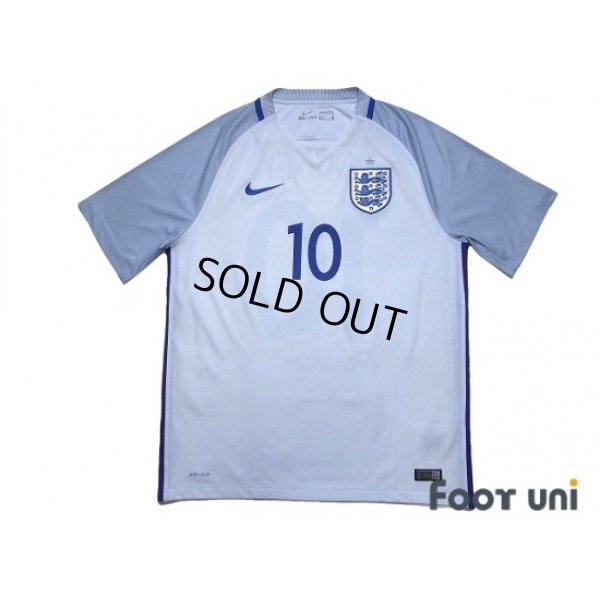Photo1: England Euro 2016 Home Shirt #10 Rooney