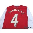 Photo4: Arsenal 2011-2012 Home Long Sleeve Shirt #4 Cesc Fàbregas