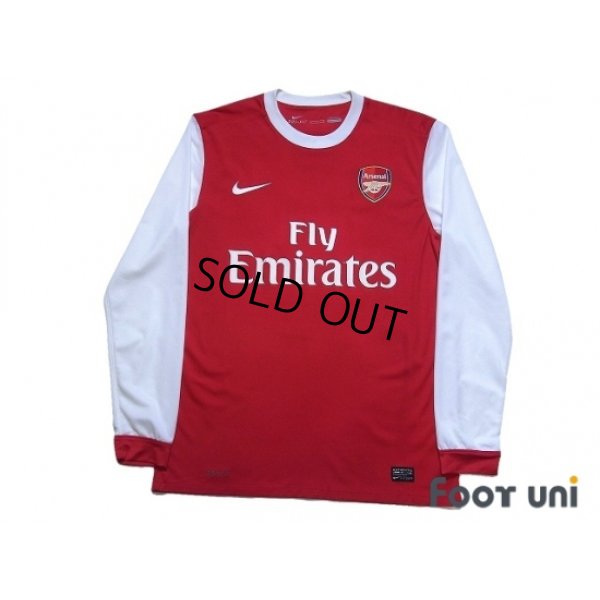 Photo1: Arsenal 2011-2012 Home Long Sleeve Shirt #4 Cesc Fàbregas