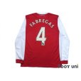 Photo2: Arsenal 2011-2012 Home Long Sleeve Shirt #4 Cesc Fàbregas (2)