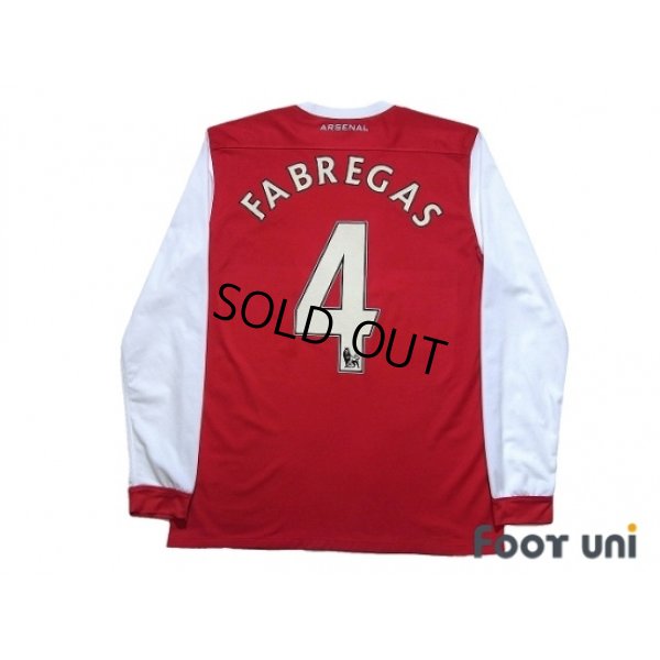 Photo2: Arsenal 2011-2012 Home Long Sleeve Shirt #4 Cesc Fàbregas
