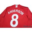 Photo4: Manchester United 2007-2009 Home Long Sleeve Shirt #8 Anderson