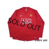 Manchester United 2007-2009 Home Long Sleeve Shirt #8 Anderson