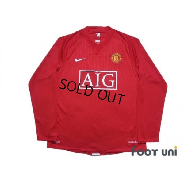 Photo1: Manchester United 2007-2009 Home Long Sleeve Shirt #8 Anderson