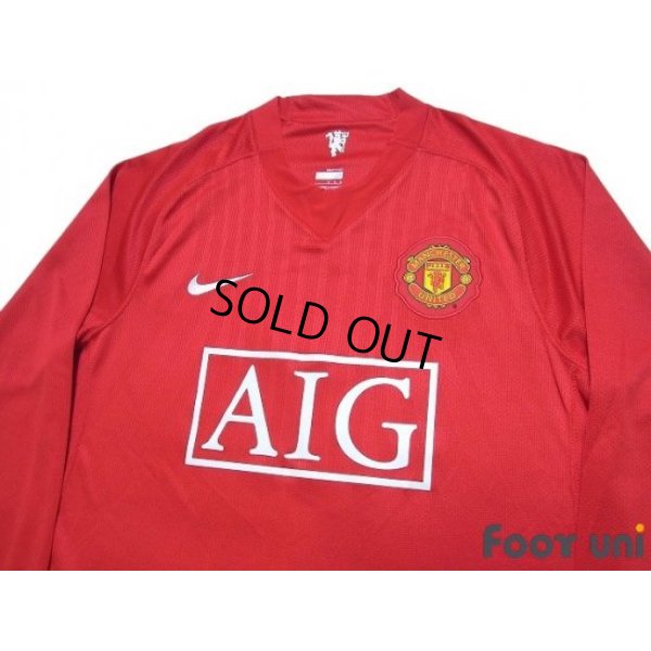 Photo3: Manchester United 2007-2009 Home Long Sleeve Shirt #8 Anderson