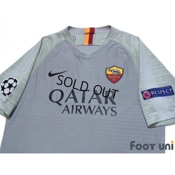 Photo3: AS Roma 2018-2019 Away Authentic Shirt #9 Edin Dzeko Champions League Patch/Badge