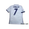 Photo2: Real Madrid 2016-2017 Home Shirt #7 Ronaldo La Liga Patch/Badge (2)