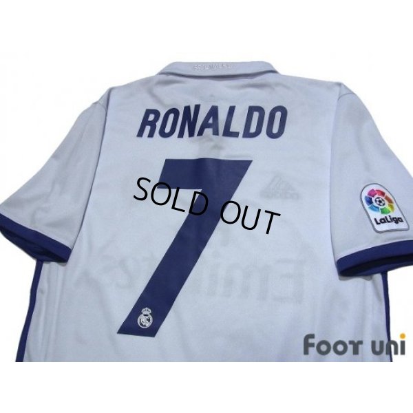 Photo4: Real Madrid 2016-2017 Home Shirt #7 Ronaldo La Liga Patch/Badge