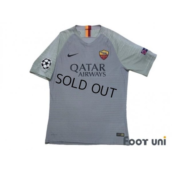 Photo1: AS Roma 2018-2019 Away Authentic Shirt #9 Edin Dzeko Champions League Patch/Badge