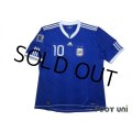 Argentina 2010 Away Shirt #10 Messi 2010 South Africa FIFA World Cup Patch/Badge