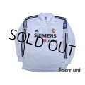 Real Madrid 2002-2003 Home Long Sleeve Shirt #19 Cambiasso Centenario Patch/Badge